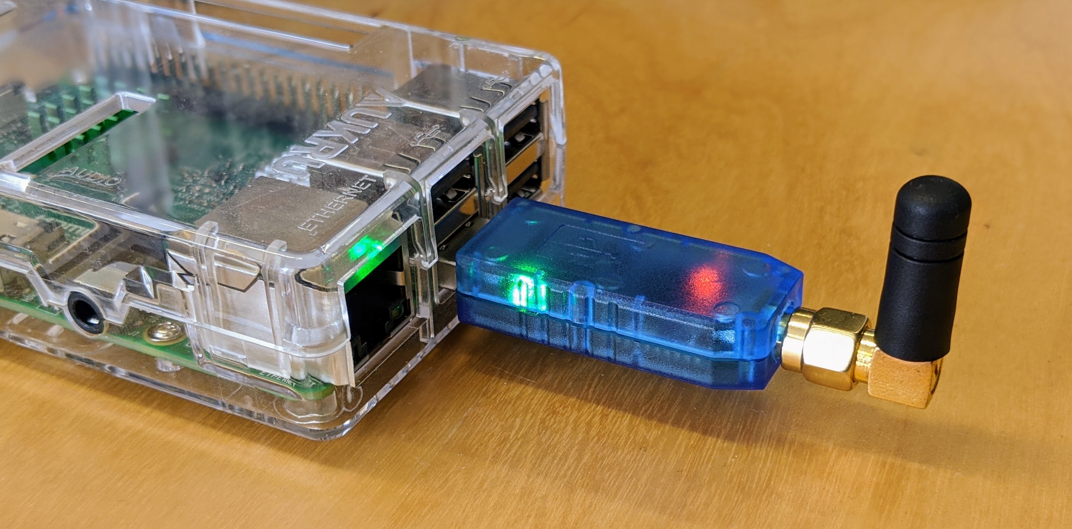 fully assembled plugged into a raspberry pi